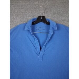 Frank and Eileen Womens Shirt M Blue Patrick Popover Henley Jersey Coastal USA